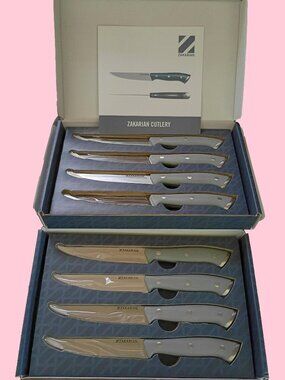 NEW Zakarian Set of 8 Cutlery Pro Chef Knives In Gift Box